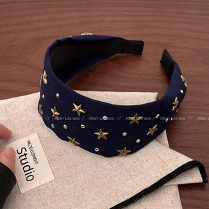 Serre-têtes Étoiles Vintage Élégants pour Femmes en Tissu et Résine – Idéaux pour les Fêtes et le Quotidien - Product Image 3