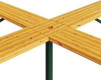 Ensemble de 3 bancs de table à bière en bois