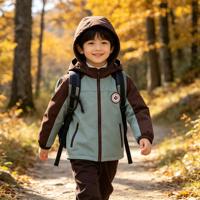 Veste Softshell Enfant Personnalisée OEM 3-en-1 Imperméable Coupe-Vent avec Doublure Polaire Amovible pour Activités de Plein Air