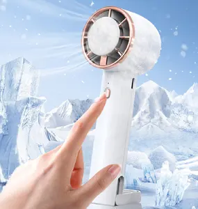 베스트 세일 OEM 브랜드 인기 선물 2024 새로운 도착 여름 휴대용 선풍기 냉동 충전식 휴대용 손 공기 냉각 팬