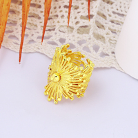 Vente en gros de bracelets et bagues en plaqué or 24 ct JXX style Dubaï pour femmes, bijoux de mariage/fête/fiançailles