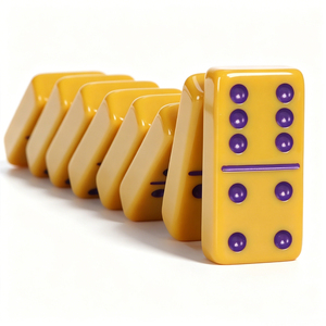 Jeu de dominos double 6 en résine écologique avec logo personnalisé, 28 tuiles, blocs éducatifs, jeu de société de luxe pour cadeaux et promotions - Product Image 5