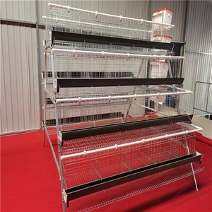 Jaula para Pollos de 4 Niveles y 4 Puertas Tipo A, 128 Aves, 1880x2400x1700mm, Equipo Avícola Galvanizado - Product Image 1