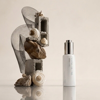 Botol Dropper Kaca Matte 25ml Kosong dengan Tutup Plastik Perak, Botol Cetak Kustom untuk Kemasan Perawatan Kulit Serum Foundation Cair