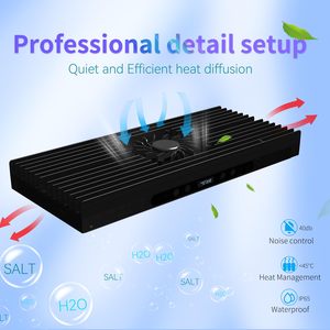 Lámpara LED para Acuario Marina de 140W, 6 Canales, Regulable, Simulación de Amanecer y Atardecer, Enfriamiento Inteligente, Control Maestro-Esclavo, Espectro Completo, IP65 - Product Image 6