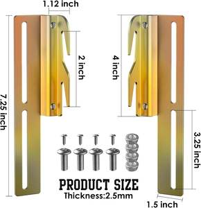 Adaptateur de plaque de fixation pour barre de lit réglable, crochet sur les barres de lit, supports - Product Image 5