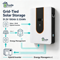 Módulo de Batería LiFePO4 POWER WALL 51.2V 100Ah 5.12kWh |   Sistema de Almacenamiento de Energía Doméstico Montado en Pared con BMS Inteligente