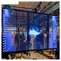 Panneaux d'affichage LED transparents à haute luminosité avec jusqu'à 80 % de transparence pour les ascenseurs des centres commerciaux, affichage numérique et signalétique directionnelle
