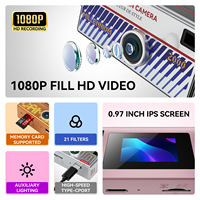 Cámara Llavero G6PRO 1080P, Mini Cámara Digital con Pantalla de 0.97 Pulgadas, 21 Filtros con Luz Auxiliar, Cámara Portátil para Niños