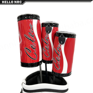 Custom Designed PU Leather Golf Club <b>Headcover</b> Driver <b>Fairway</b> <b>Wood</b> with HELLO NRC for Bags - Product Image 1