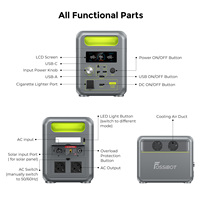 Générateur solaire électrique FOSSiBOT F1200 en stock UE avec 2 sorties CA 1200W, station d'alimentation portable pour camping, voyages et pannes de courant