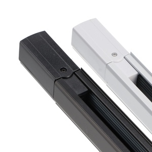 Binario trifase nero 2 metri, compatibile con illuminazione modulare, ideale per impianti elettrici e sistemi - Product Image 1