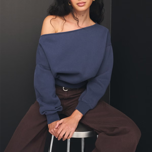 LEDUO สินค้ามาใหม่ เสื้อสเวตเชิ้ตผู้หญิง แขนยาว ผ้าฝ้าย 100% ทรงหลวม สไตล์ครอป - Product Image 2