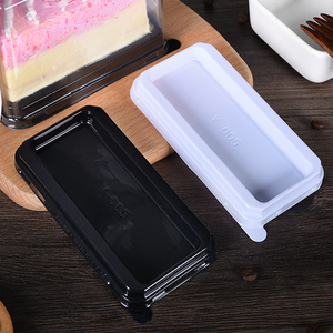 Listo para enviar Contenedor de plástico <span class=keywords><strong>rectangular</strong></span> en stock para Mousse Cake Packing para chicle Sushi Hamburguesa Packaging - Product Image 5