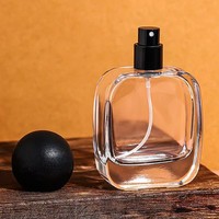 Flacon de parfum en verre carré personnalisé de luxe 30ml 50ml 100ml, flacon de parfum vide en verre, flacon vaporisateur de parfum