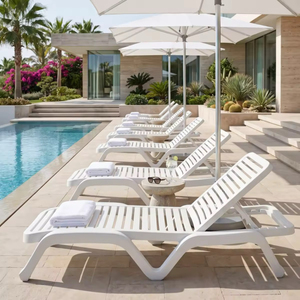 Sillas de playa apilables de fábrica, sillas resistentes para uso comercial, muebles de exterior para hoteles, precio al por mayor. - Product Image 5