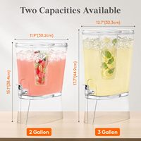 Distributeur de boissons de 3 gallons pour fêtes, grand récipient à boissons transparent avec robinet, pichet à eau pour l'accueil