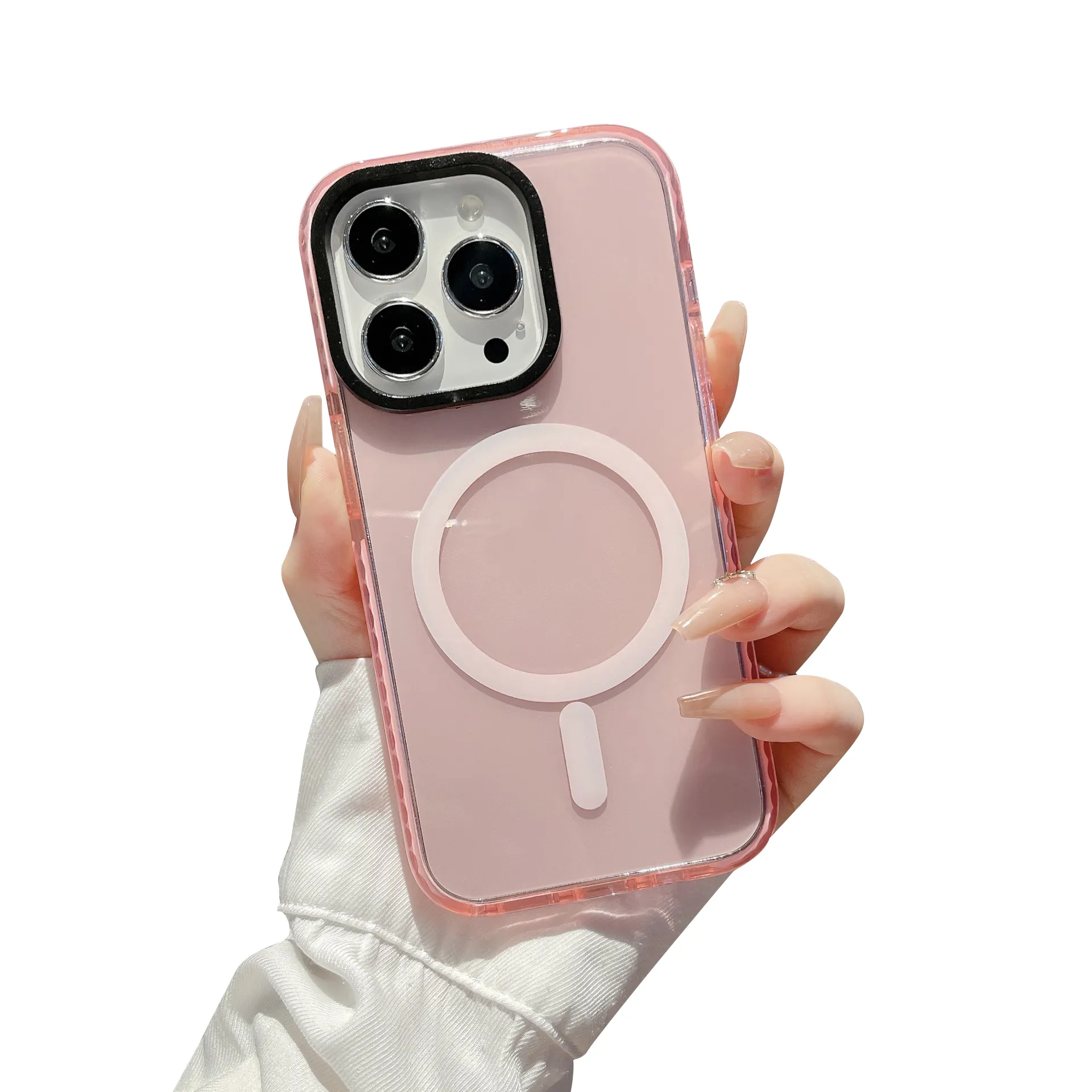 Geili Etui de téléphone magnétique pour Iphone 15 Pro Fluorescent Jelly Color Back Case Étui de protection antichoc