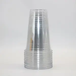 Cốc nhựa có nắp đậy 5 6 7 8 9 10 12 14 15 16 20 24 32 oz rõ ràng nhựa cups16 oz ly nhựa