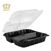 Vente en gros de récipients alimentaires jetables au micro-ondes Boîte à lunch 1/2/3 compartiments Emballage alimentaire à emporter en plastique pour restaurant