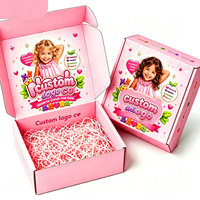 Boîte en carton ondulé personnalisée imprimée en couleur, emballage cadeau pour sirop de vitamines pour enfants, grandes et petites tailles, boîte en papier rose pliable écologique