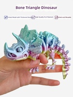 Figurine de dinosaure articulée Triceratops imprimée en 3D en PLA écologique, modèle 2026, best-seller, ornement de bureau créatif, cadeau