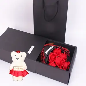AF4010バレンタインデー母の日ボーイフレンドとガールフレンドのためのボックスギフトボックスのロマンチックな石鹸ローズ