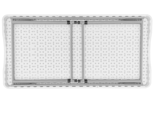 Mesa plegable Rectangular blanca de 4 pies para exteriores, sillas plegables de plástico para exteriores, mesa pequeña de plástico ajustable en altura - Product Image 2