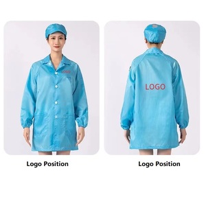 Blouse de laboratoire en polyester blanc entièrement conductrice et antistatique, blouse ESD, robe de protection sans poussière, vêtements de salle blanche - Vente en gros - Product Image 6