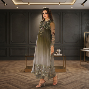 Salwar Kameez en soie brodée pour femme, longueur cheville, robe de mariage traditionnelle indienne et pakistanaise, tenue ethnique prête à porter pour les fêtes - Product Image 5