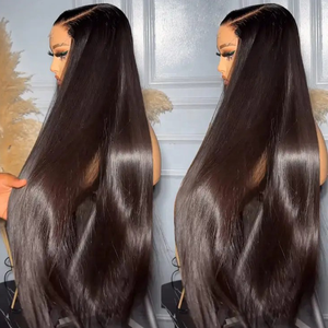 Raw indio Perruque trenzado cutícula alineada virgen hueso pelo recto Hd encaje frente pelucas gratis para revisión - Product Image 1