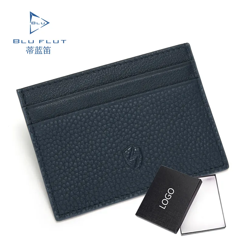 Bal Manent women rfid slim wallet genuine leather luxury mens business ID card holder leather Custom credit card holder