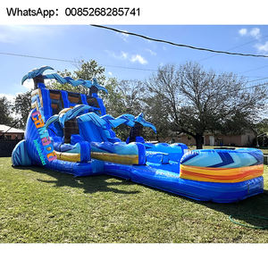 Toboggan aquatique d'été pour enfants et adultes 16 pieds avec piscine Toboggan gonflable géant - Product Image 4
