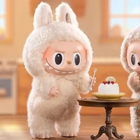 Vente en gros – Figurines d'action PopMart Labubu Exciting Macron V1 100 % originales, boîte mystère, 17 cm, jouets mignons