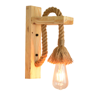 Lámpara de pared de madera antigua Retro de estilo Industrial fuente de luz LED hierro para dormitorio restaurante Rural Homestay cabecera decorativa - Product Image 4