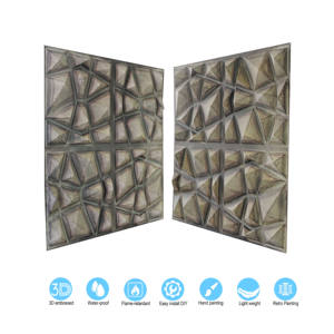 Panneaux muraux 3D de conception <span class=keywords><strong>japonaise</strong></span> moderne Carreaux de plafond en PVC peints à la <span class=keywords><strong>craie</strong></span> en bois flotté imperméable pour café Club Style Salon-PLM101 - Product Image 6