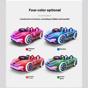 New <b>Square</b> Electric <b>Battery</b> Kidsren's Indoor Toy Car Luminous Bumper Car with Double Remote Control Home Playground - Product Image 5