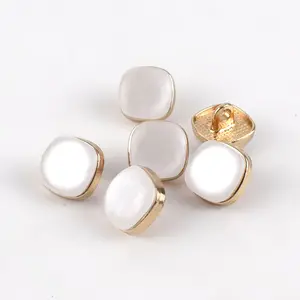 Meetee — boutons pression en alliage de résine et perles pour chemise, boucles rondes et blanches, accessoire décoratif, ZK852