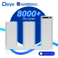 Système de stockage de batteries solaires empilables tout-en-un Deye 96 kWh LiFePO4 avec onduleur hybride triphasé pour les maisons européennes