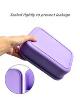 Boîte à lunch bento pour enfants en silicone de qualité alimentaire, écologique, sans BPA, étanche et chauffable, à 3 compartiments