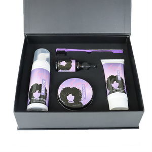 Kit de control de borde de etiqueta privada, incluye control de bordes, varilla de cera de aceite para pelo, envoltura de borde de espuma de gel y capó - Product Image 1