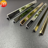 Bandes incrustées en métal M213 décoration en laiton en acier inoxydable profil en t profil de transition en acier inoxydable