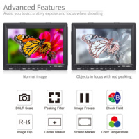 Monitor de Campo DSLR FEELWORLD FW759 de 7 Pulgadas Súper Delgado con Pantalla Táctil LCD, Panel IPS, Puertos AV y HDMI