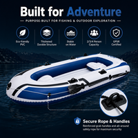 Produit de divertissement sportif, kayak gonflable, bateau en caoutchouc épaissi pour 2/3/4 personnes, bateau de pêche gonflable certifié GPSR