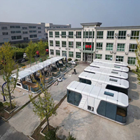 Portable écologique préfabriqué petite maison rapide-construit espace Capsule camping-car usage domestique hôtels magasins fait acier conteneur matériel