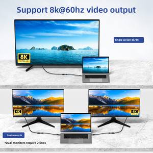 USB4 <span class=keywords><strong>5M</strong></span> 8K écran Projection PD 240W <span class=keywords><strong>Thunderbolt</strong></span> 4/<span class=keywords><strong>3</strong></span> Compatible pleine fonction données type-c mâle femelle extension 5A charge rapide - Product Image 4