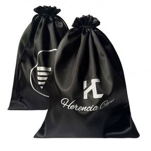 Sac à poussière en polyester de haute qualité avec logo personnalisé imprimé, cordon de serrage pour perruque, casquette de baseball, sac en satin de soie - Product Image 2