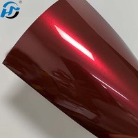 Film de peinture métallique cramoisi TPU auto-adhésif couleur changeante enveloppe de voiture revêtement de Protection anti-rayures résistant aux UV pour la carrosserie de la voiture
