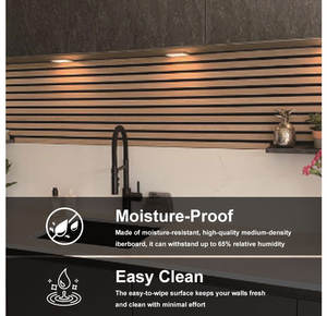 Panel Acústico de Madera MDF Moderno y Ecológico, Resistente a los Arañazos, para Dormitorio, Escuela y Oficina - Product Image 3