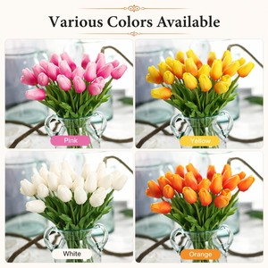 Tulipanes Artificiales Realistas, Ideales para Decoración del Hogar, Jardín, <span class=keywords><strong>Bodas</strong></span> y Eventos - Product Image 5
